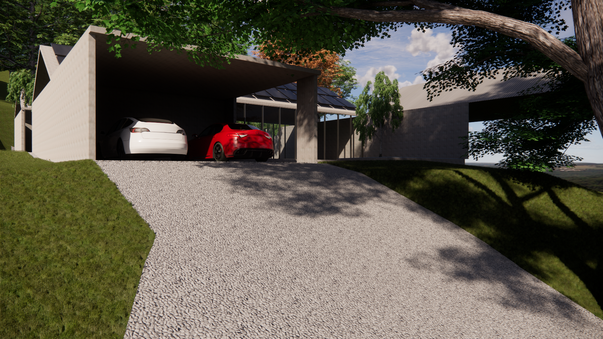 Flat Roof Garage Variation