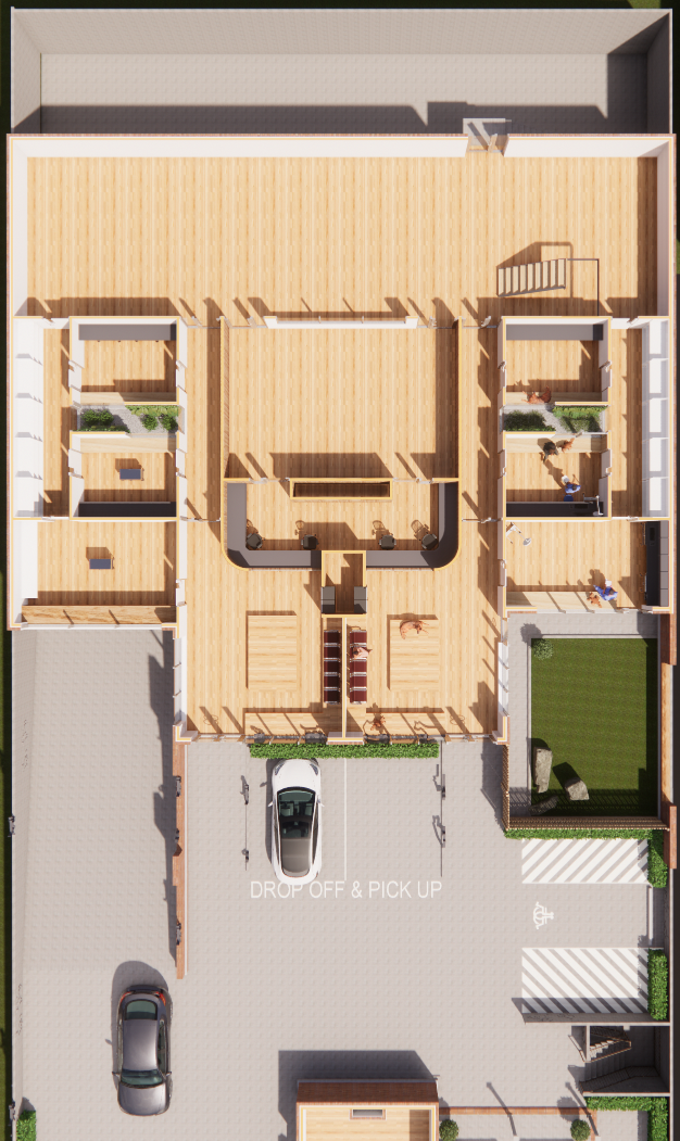 Vet Hospital Floor Plan & Pick Up / Drop Off Zone