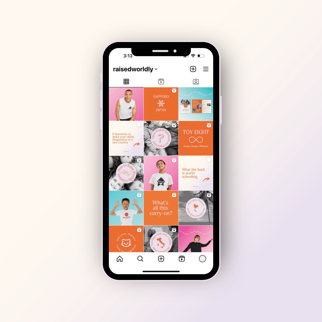 Website Design Package mockup for Raised Worldly social media mockup by Mauka Creative