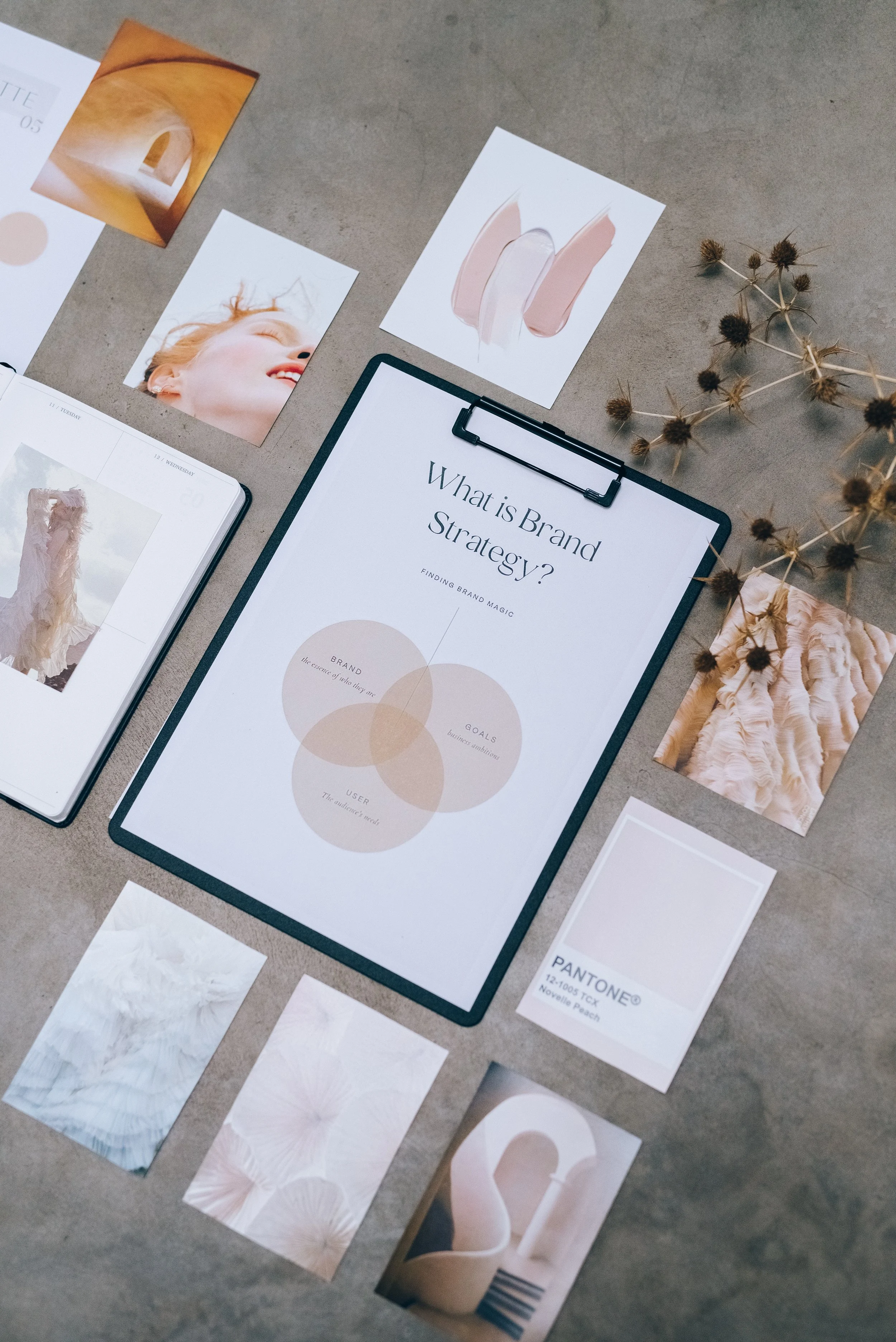 Graphic designers workspace and planning
