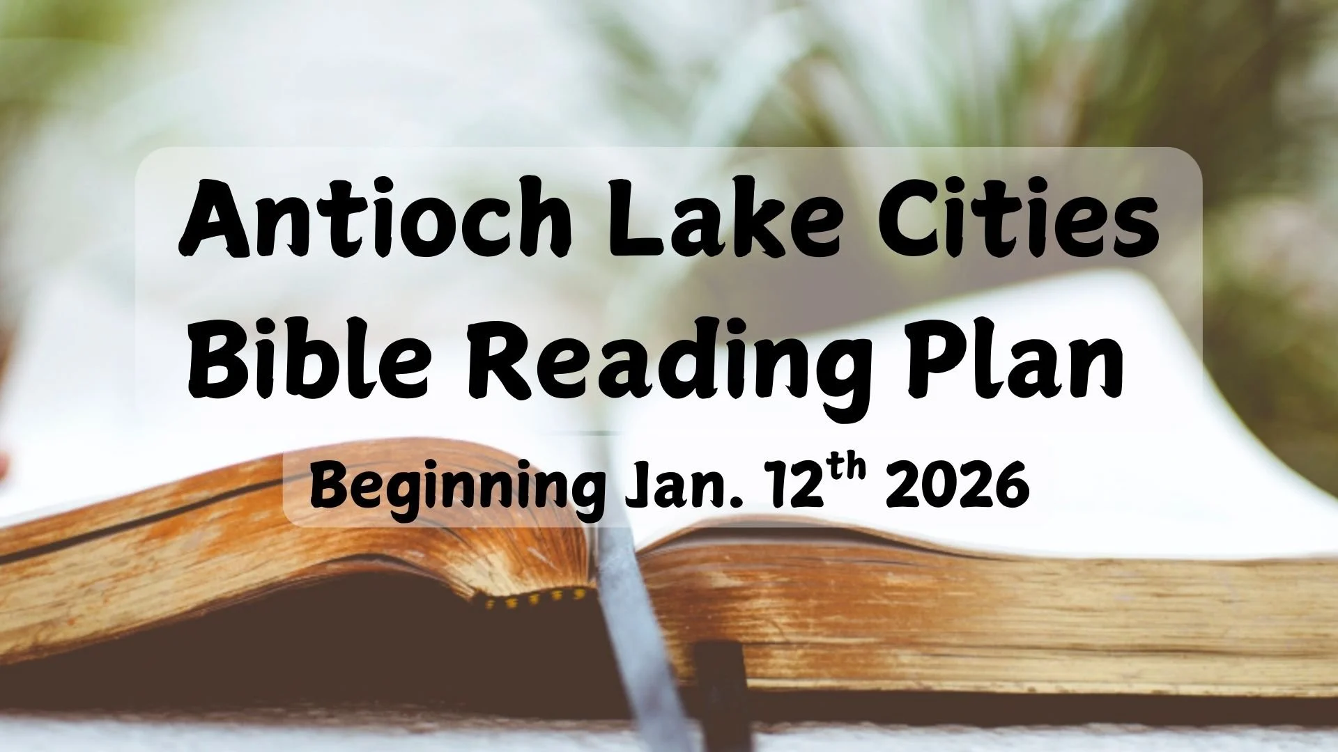 Join us in 2026 on a year long Bible reading journey through the Scriptures!