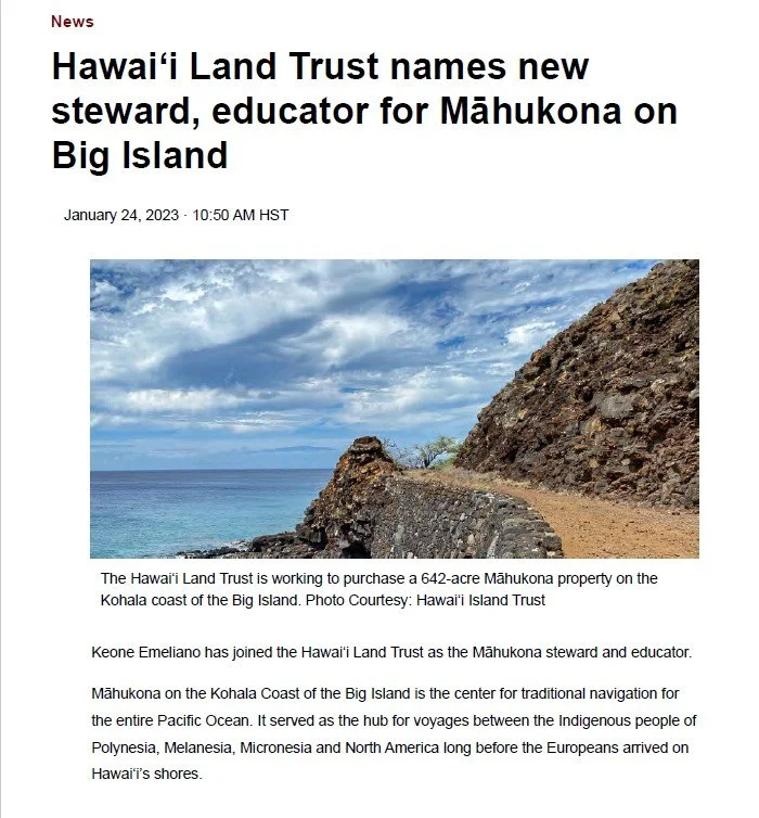 BIG ISLAND NOW: Hawaiʻi Land Trust Names New Steward, Educator for ...