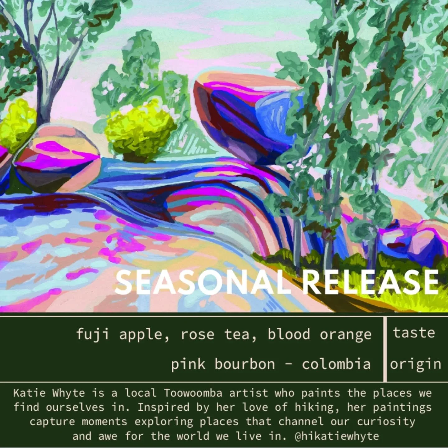 Hi folks - new seasonal landing out today.  Pink Bourbon from Moises Chaguala (Acevedo, Colombia). Honey processed. Super clean, super sweet, pretty coffee. Available at the roastery and online sixofone.com.au

Thanks again to the very talented @hika