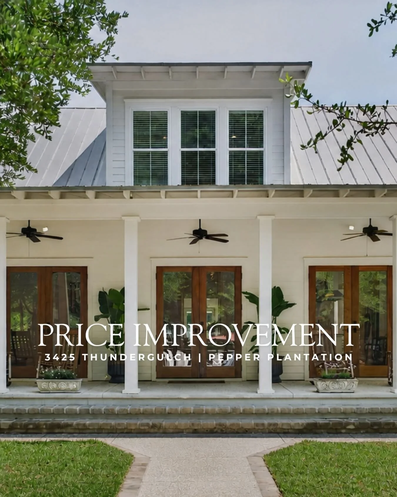 Price improvement at 3425 Thunder Gulch Trail. 

Now listed at $2,750,000

A rare opportunity in Pepper Plantation &mdash; this updated low country farmhouse sits on 2.61 private acres and delivers the kind of lifestyle that&rsquo;s hard to replicate