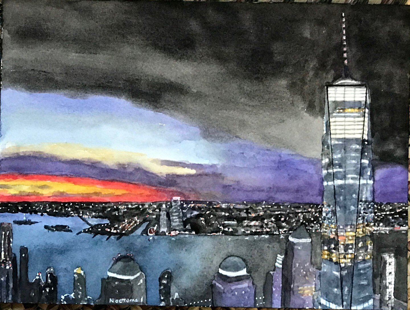 Happy to have my &quot;Nocturne&quot; watecolor included in this online benefit auction on Artsy for Turkish Earthquake relief.
NYC Culture Club and Turkish Philanthropy Funds are hosting a benefit reception on the terrace of 3 WTC. Artwork will be o