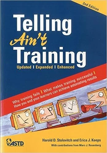 Book cover for the title Telling Ain't Training