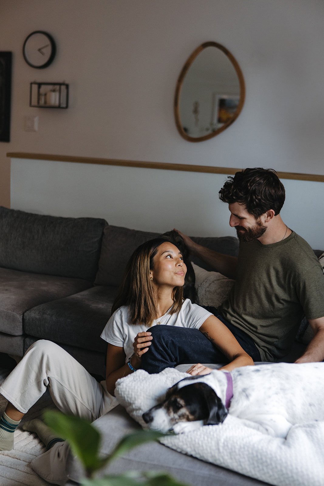 Colorado engagement session with couple and their dog