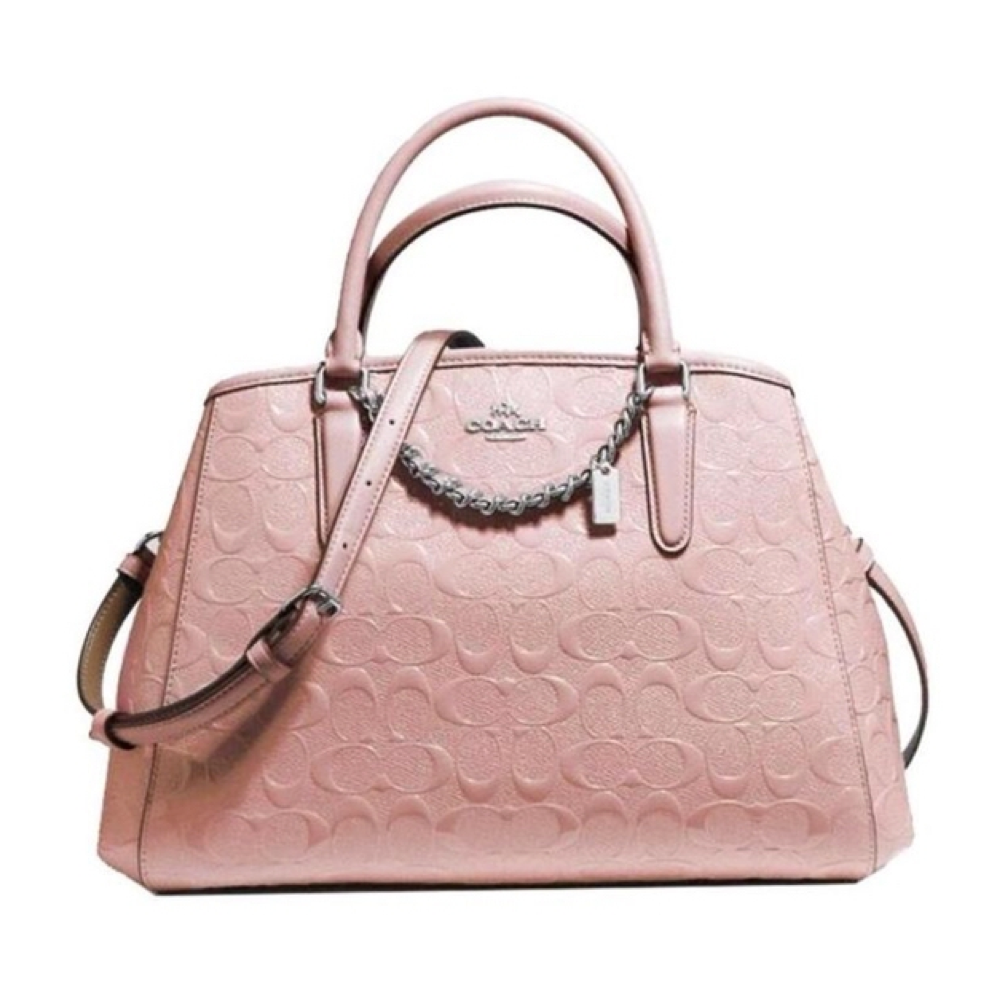 COACH 55451 MARGOT CARRYALL IN SIGNATURE DEBOSSED PATENT LEATHER Blush —  COACH USA SHOP