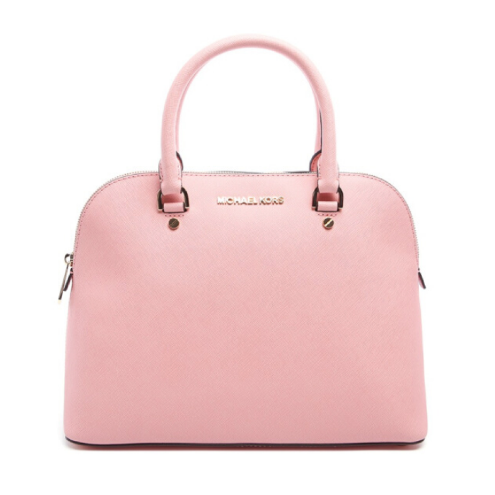 MICHAEL KORS 30S5GCPS2L CINDY Medium Dome Satchel Saffiano Leather