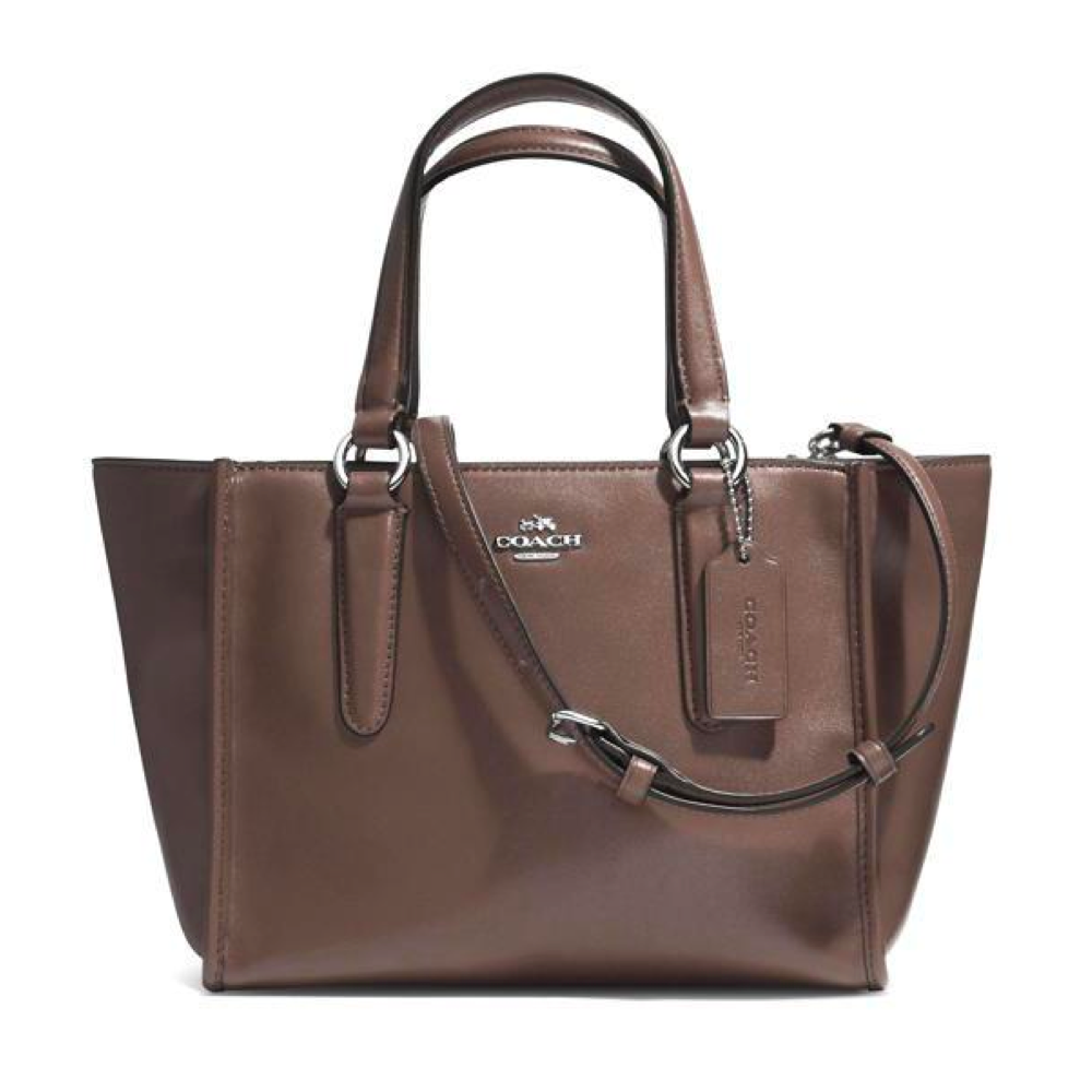 関送込♪COACH☆CROSBY mini carryall in smooth leather 33537 COACH 33537 MINI CROSBY CARRYALL IN LEATHER Mink — COACH USA
