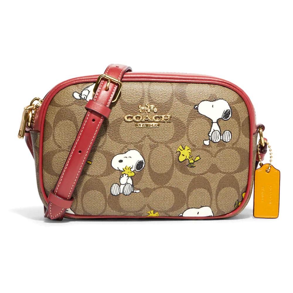COACH X 軽い PEANUTS】ミニジェイミー カメラ バッグ・スヌーピー