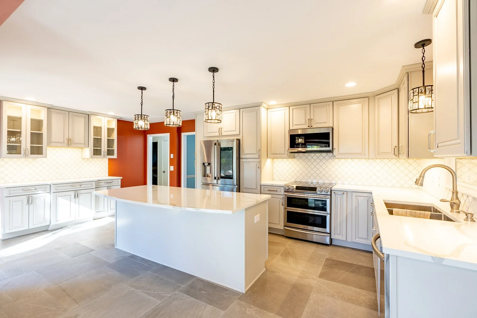Sophisticated Traditional Kitchen Remodel with Classic Cabinets and Quartz Countertops