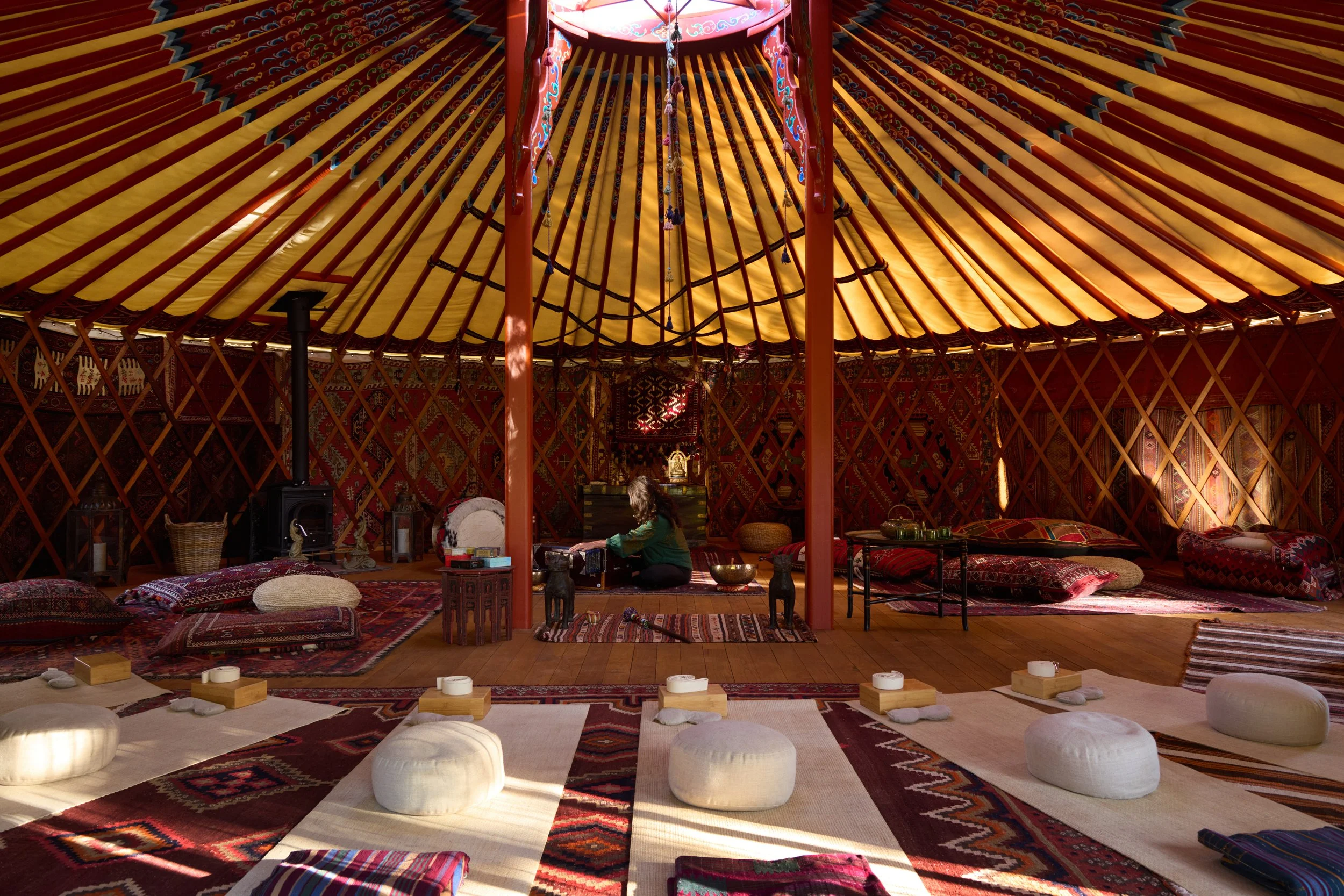 Morning yoga in the Mongolian Yurt - Inge Prins.jpg
