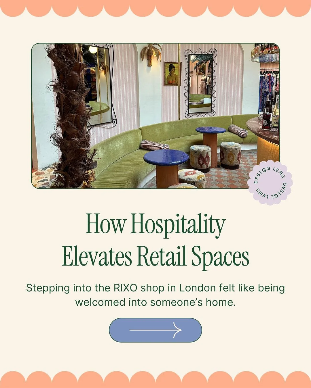 🌞I visited RIXO London recently and couldn&rsquo;t help but notice how much it felt like stepping into a space designed for an experience, not just for sales. It&rsquo;s a great reminder of how hospitality thinking elevates retail.
💙 It brings Alic