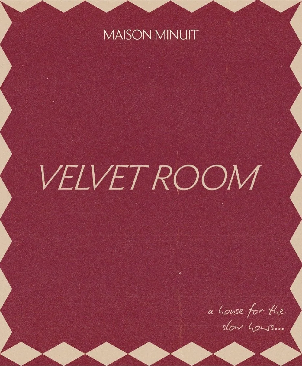 🕯️Printed in deep red ink, touched by candlelight.
Menus to linger over, coasters to keep, stories to take home. Maison Minuit - a house for the slow hours.

✨I love crafting these moments, drawing from years spent behind the scenes of hospitality a