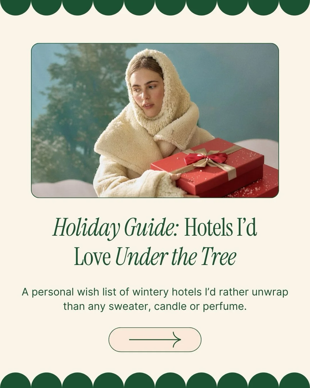 ✨ Most of the time my dream wish list isn&rsquo;t objects, it&rsquo;s stays!

🏨 I think of hotels as gifts you give yourself or someone you really like. A few nights of being held by a space that&rsquo;s been thoughtfully put together.
And for me, t