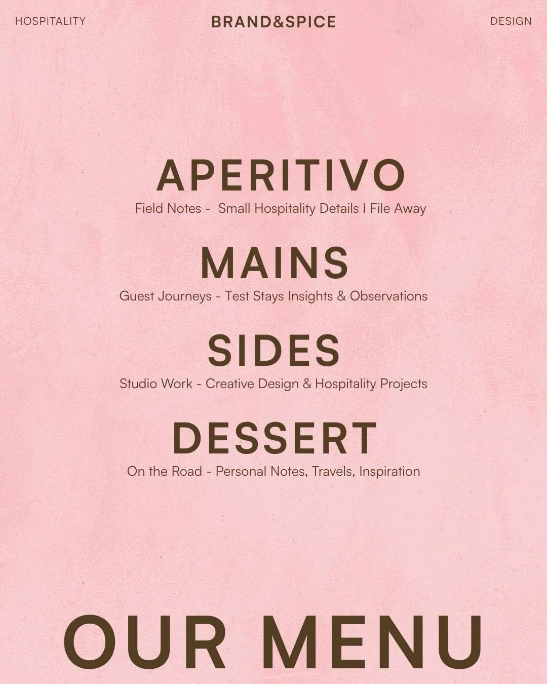 💁&zwj;♀️ I&rsquo;ve finally stopped trying to post &ldquo;everything&rdquo; on Instagram and decided to treat this space like a menu.

So here&rsquo;s what you&rsquo;ll see from me: the same world, served in a few different ways:

🍸Aperitivo: Field