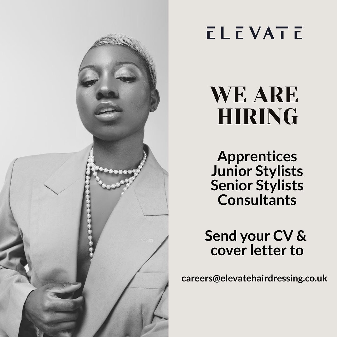 Looking to join a formidable creative team?

Send your CV and cover letter to:

careers@elevatehairdressing.co.uk
