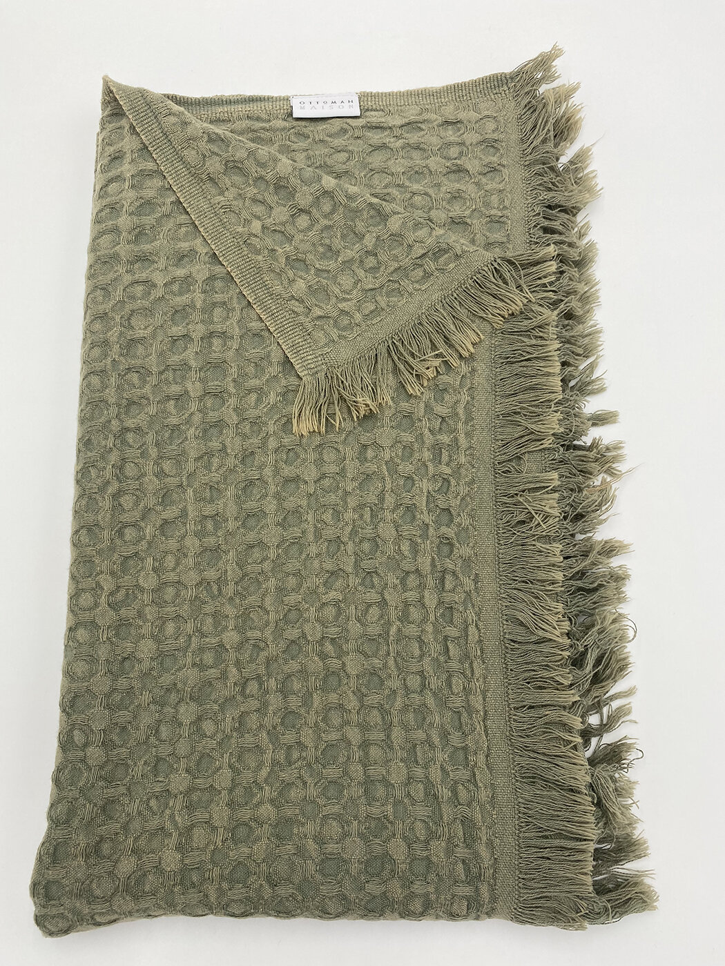 Olive Luxury Waffle Towel