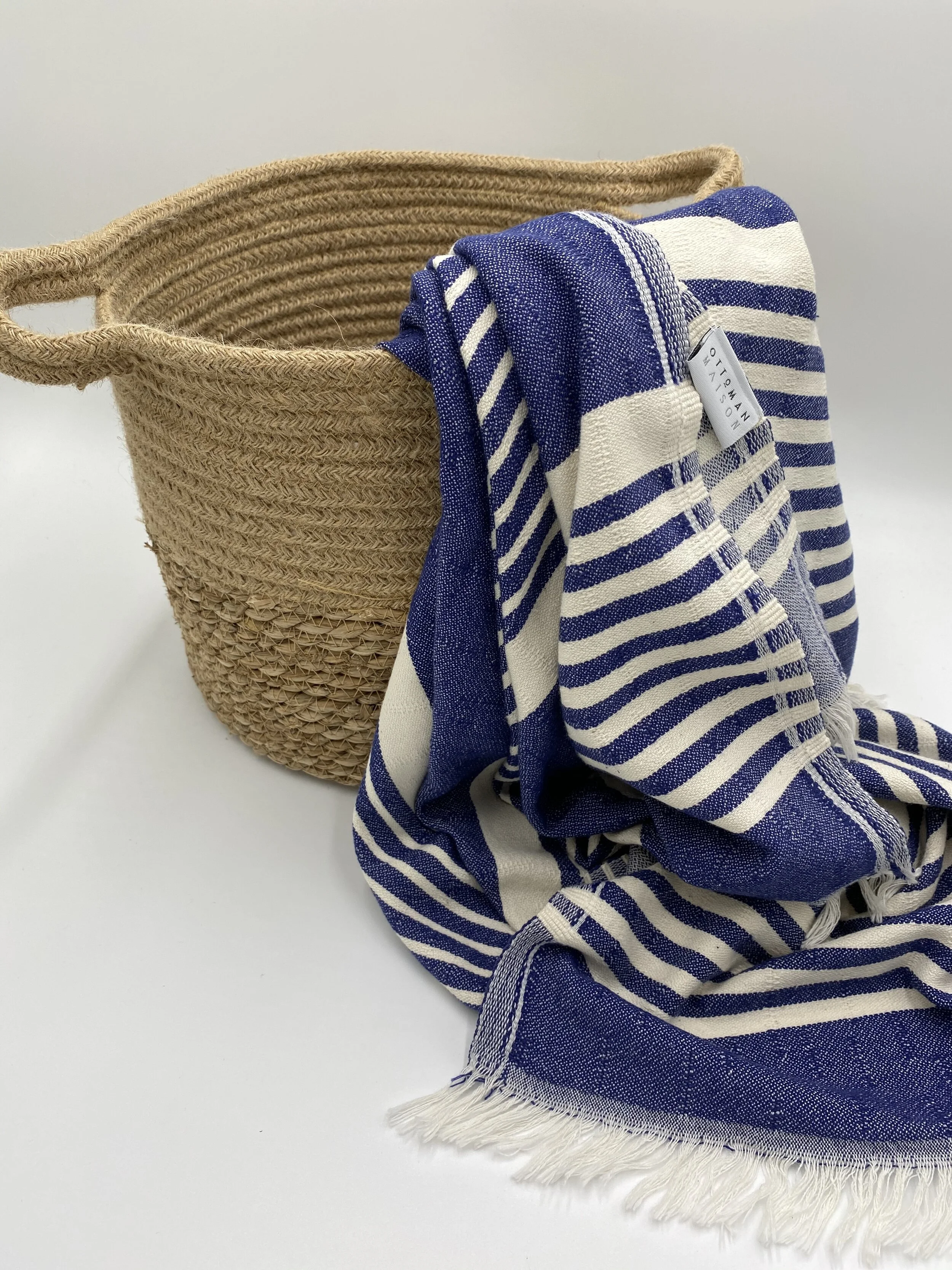 Striped Blue Beach Towel