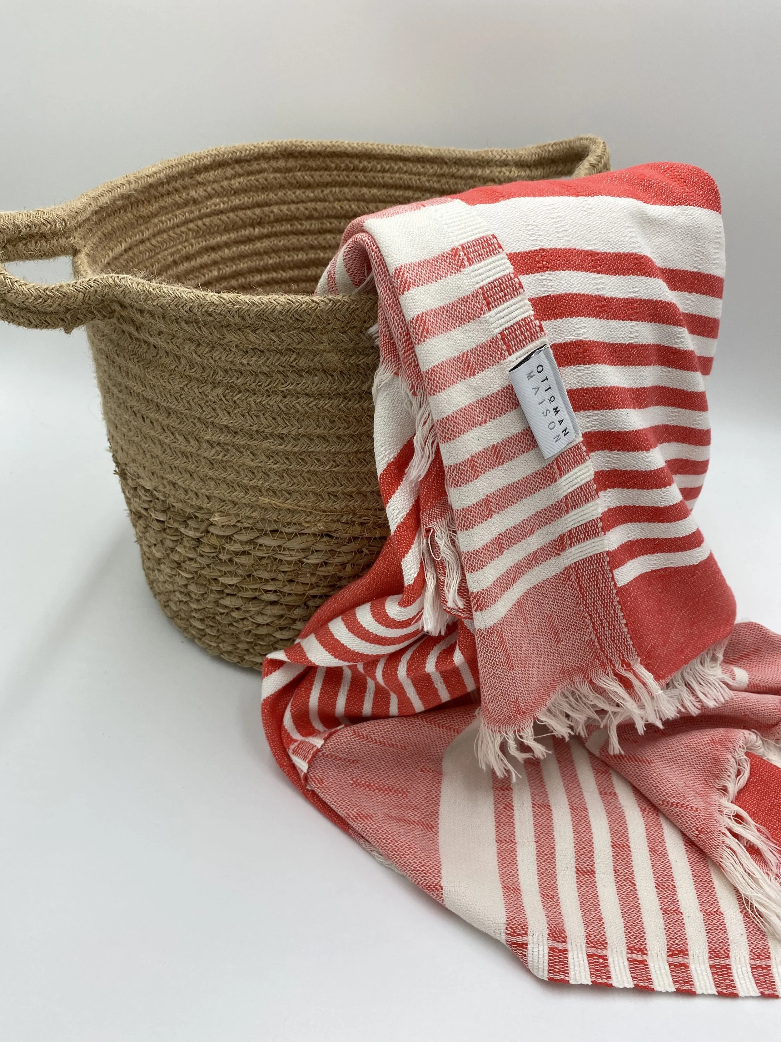 Red Striped Luxury Beach Towel