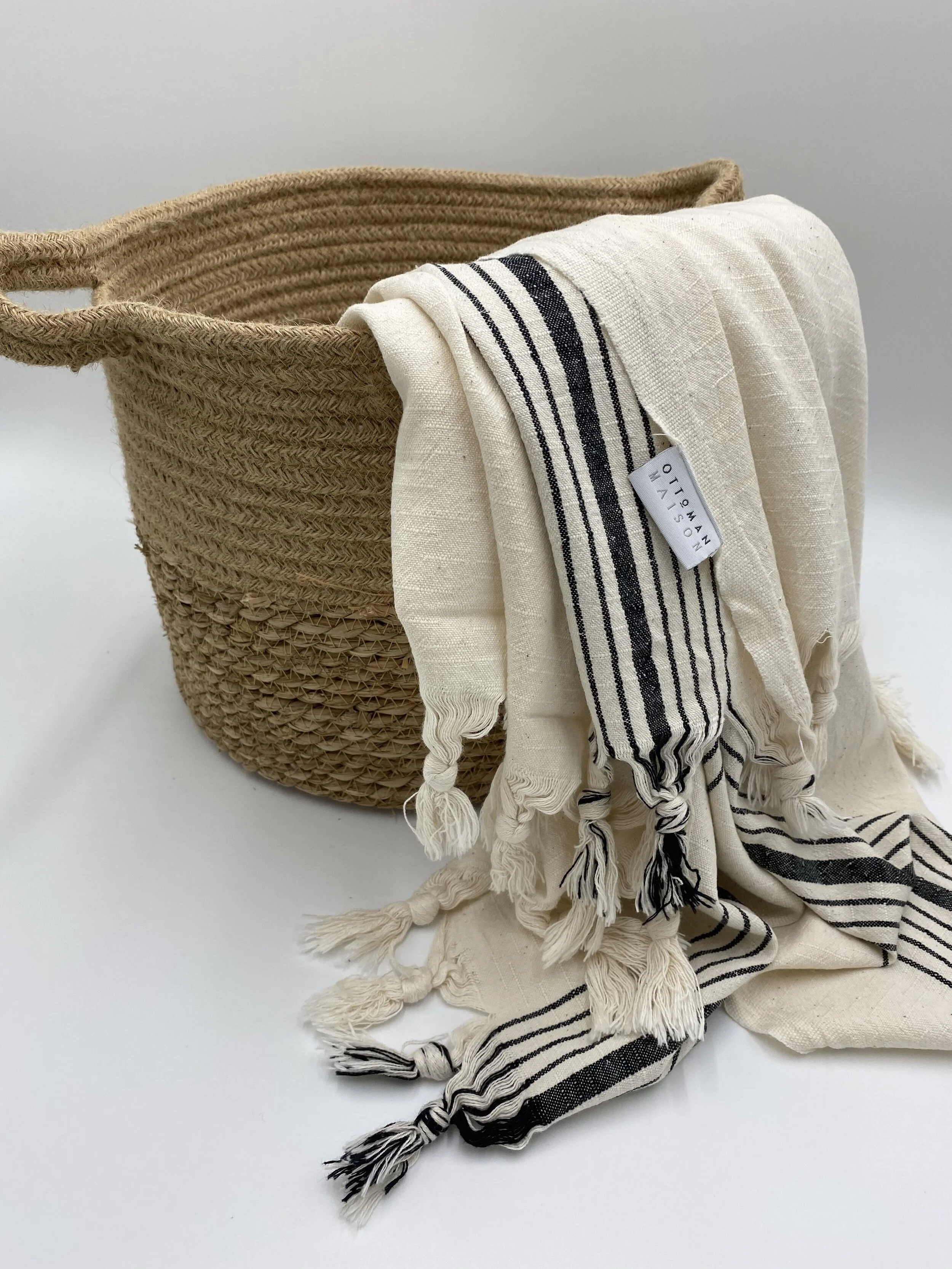 Elegant striped beach towel