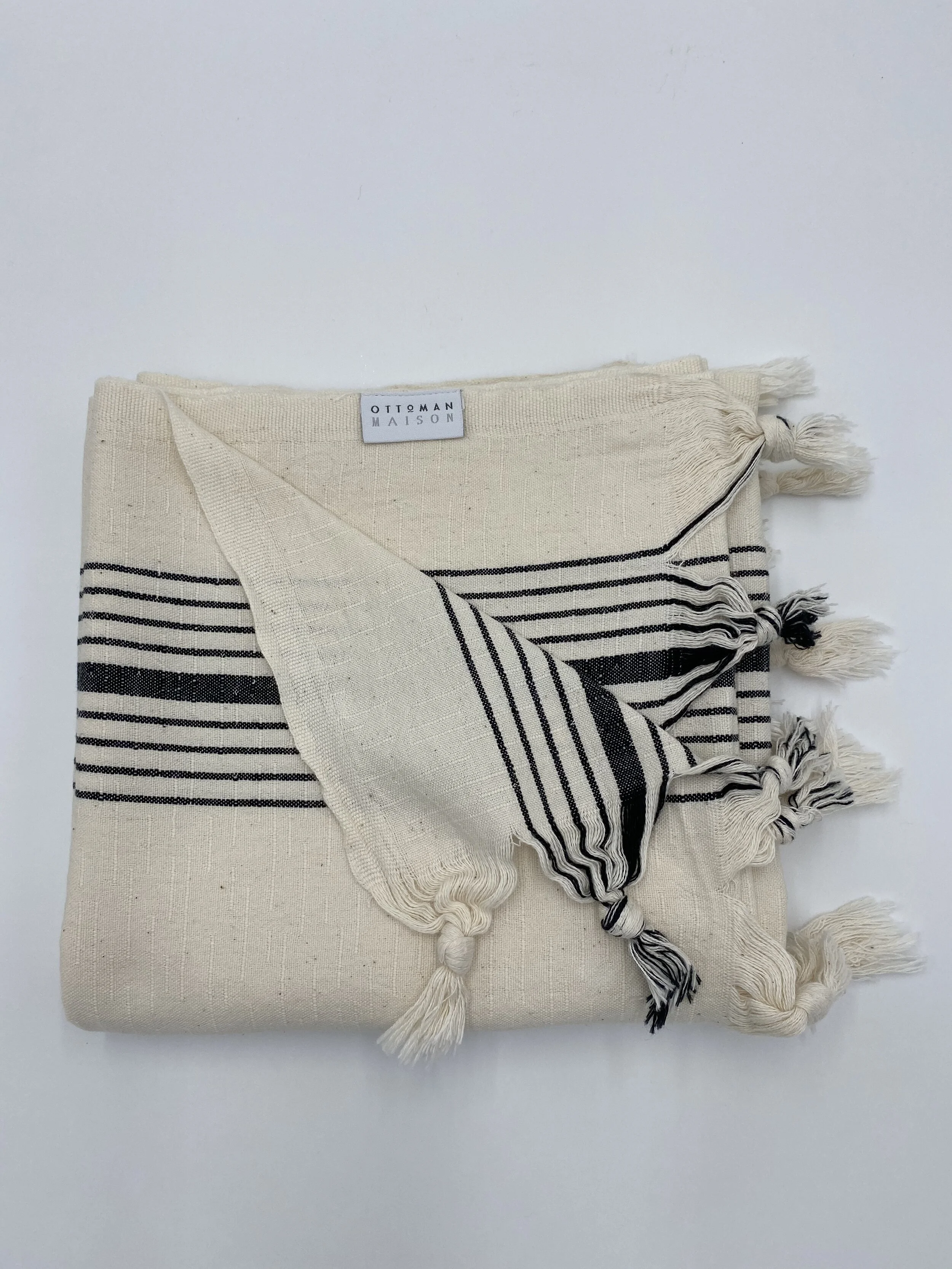 Elegant striped beach towel