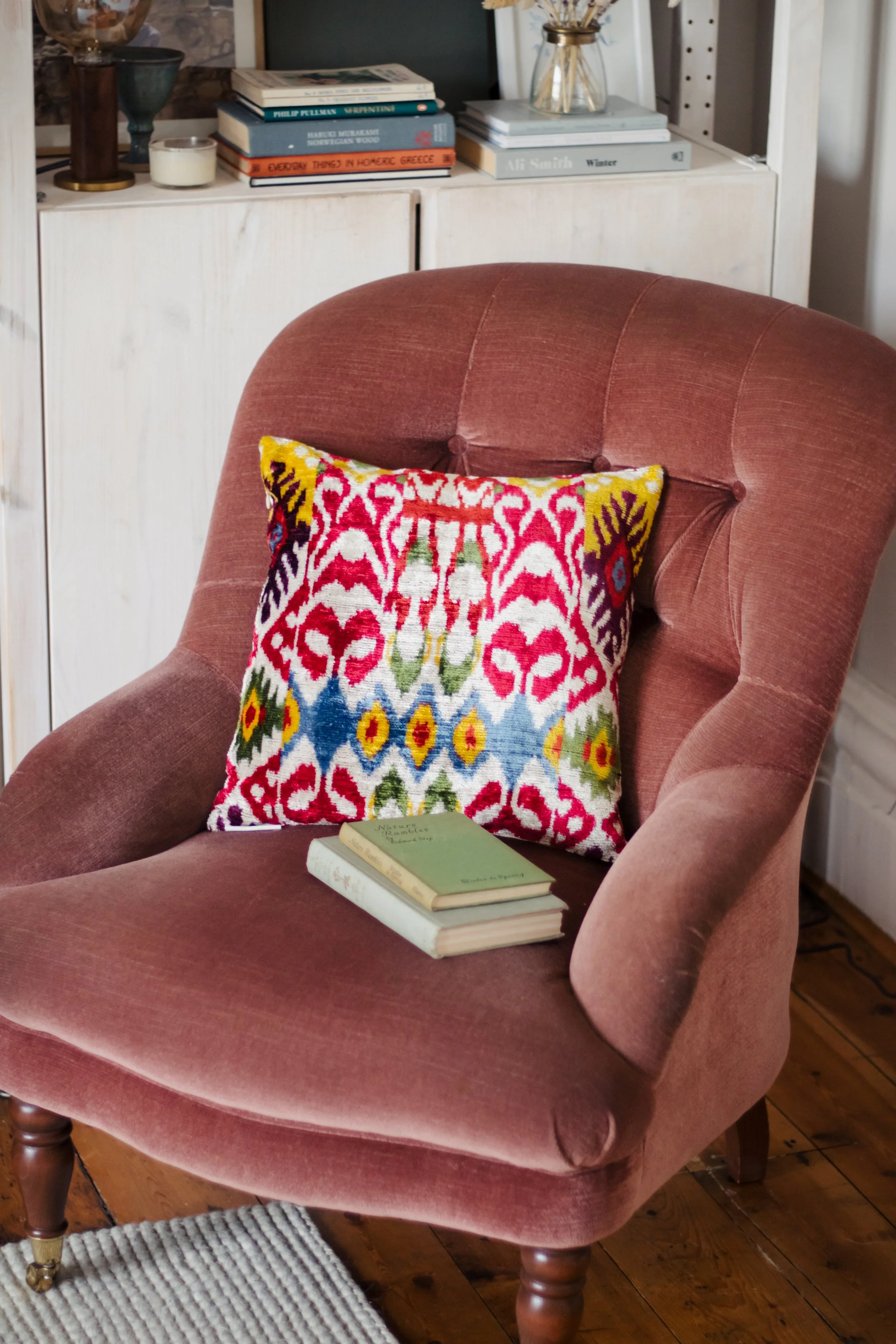 Velvet Ikat Contemporary Ottoman Cushion (2).jpg