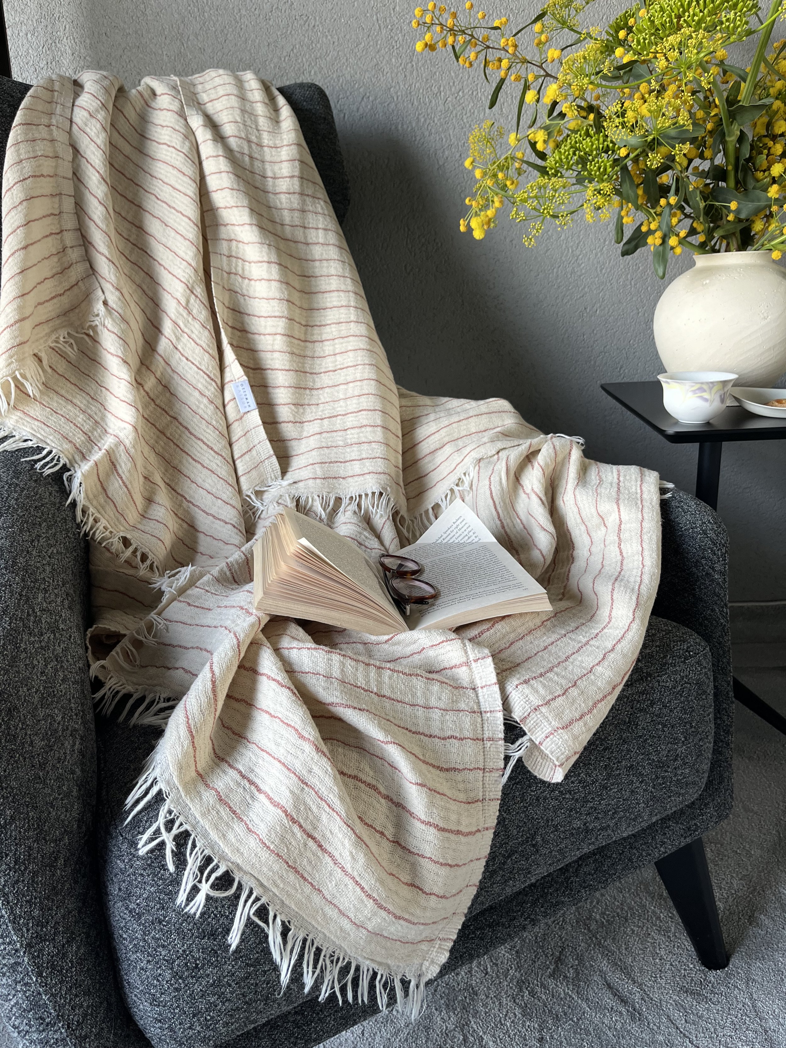 Urla Throw - Copper Stripe