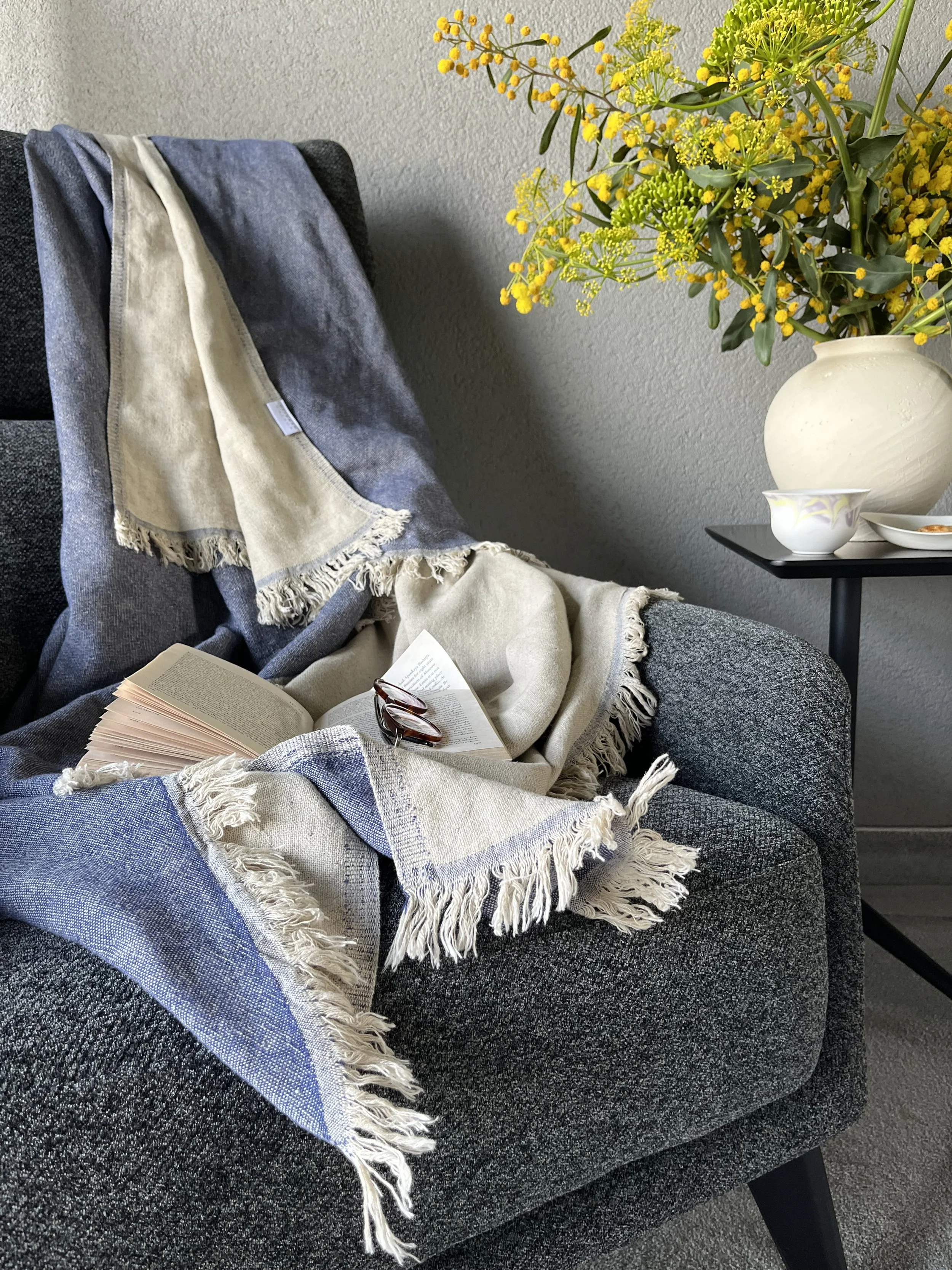 Puglia Blanket - Indigo Blue