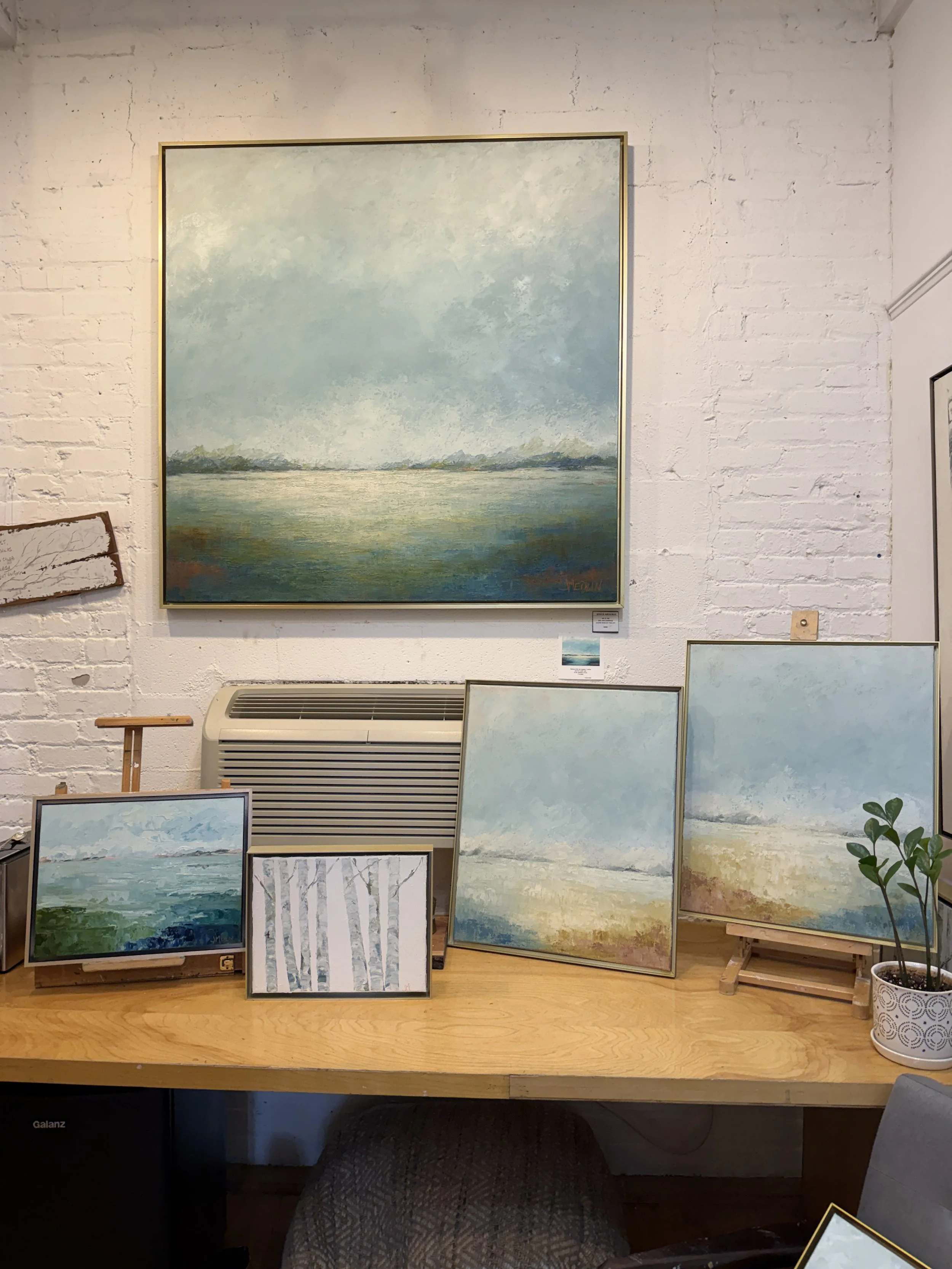 Paintings at the studio