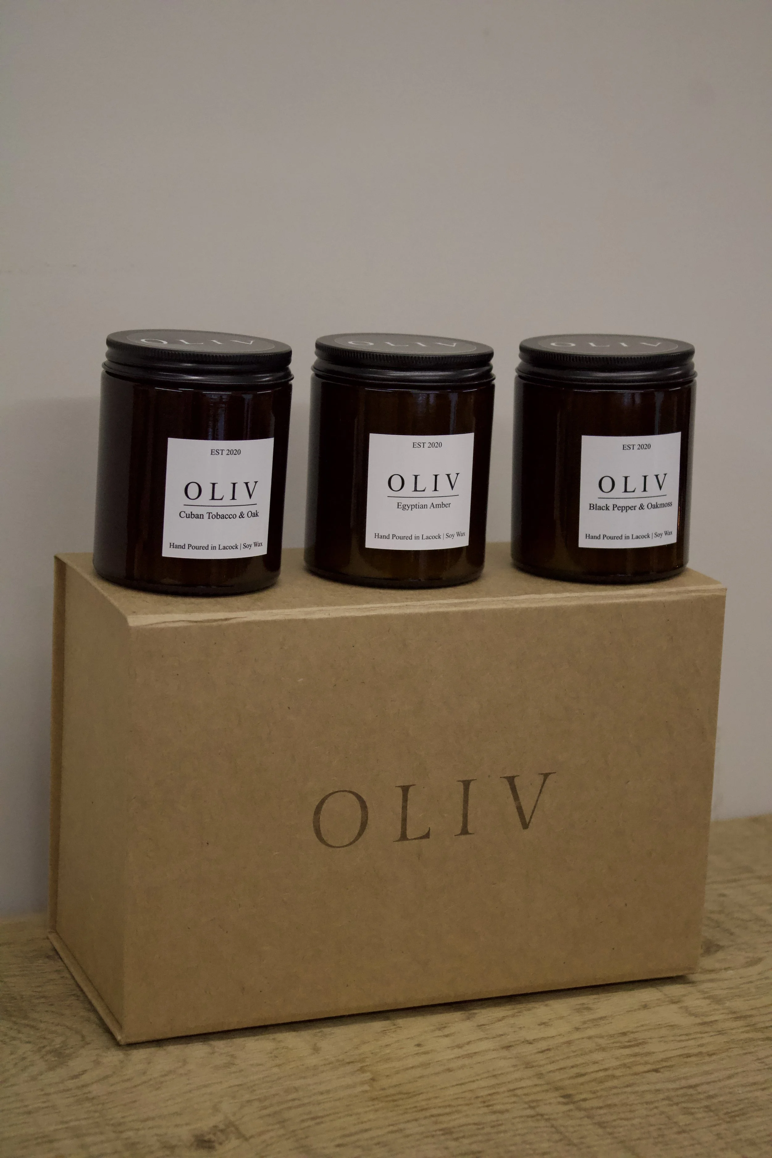 trio candle woody collection oliv.jpg