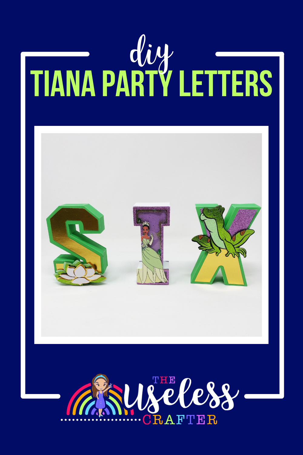 Overtuiging Evacuatie criticus DIY 3D LETTERS: TIANA - PRINCESS AND THE FROG — The Useless Crafter