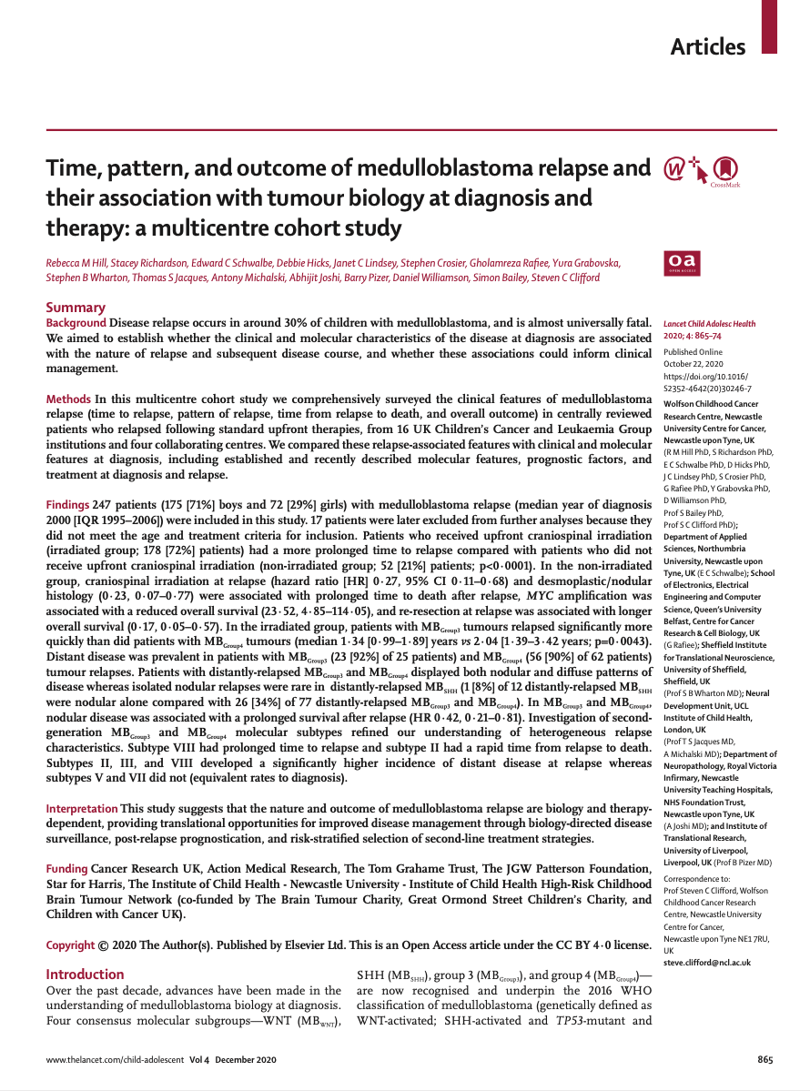 Latest publication  in The Lancet