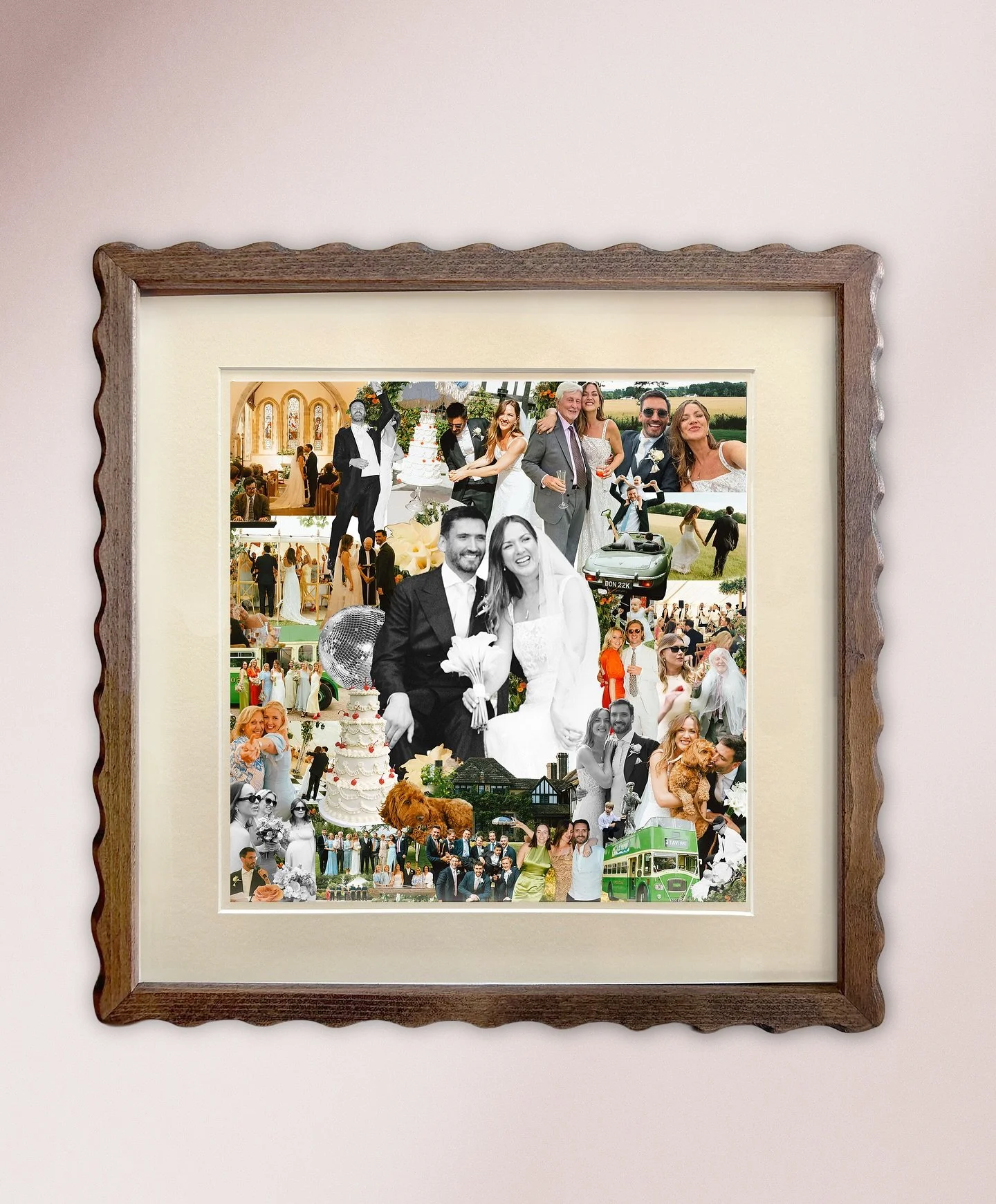 NEW Wavy Wooden Wiggle Frame ππ€Έβ€οΈ 
12x12” artwork framed in Ivory double mont 
Visit the website in the link in bio or email to get in touch and commission yours in time for Christmas ππ
π»
Wedding photography @kirstymclachlan 
#customco