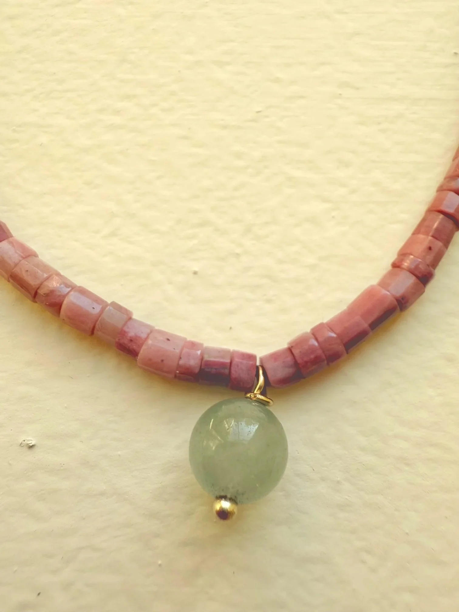 Rhodonite & Green Aventurine Necklace
