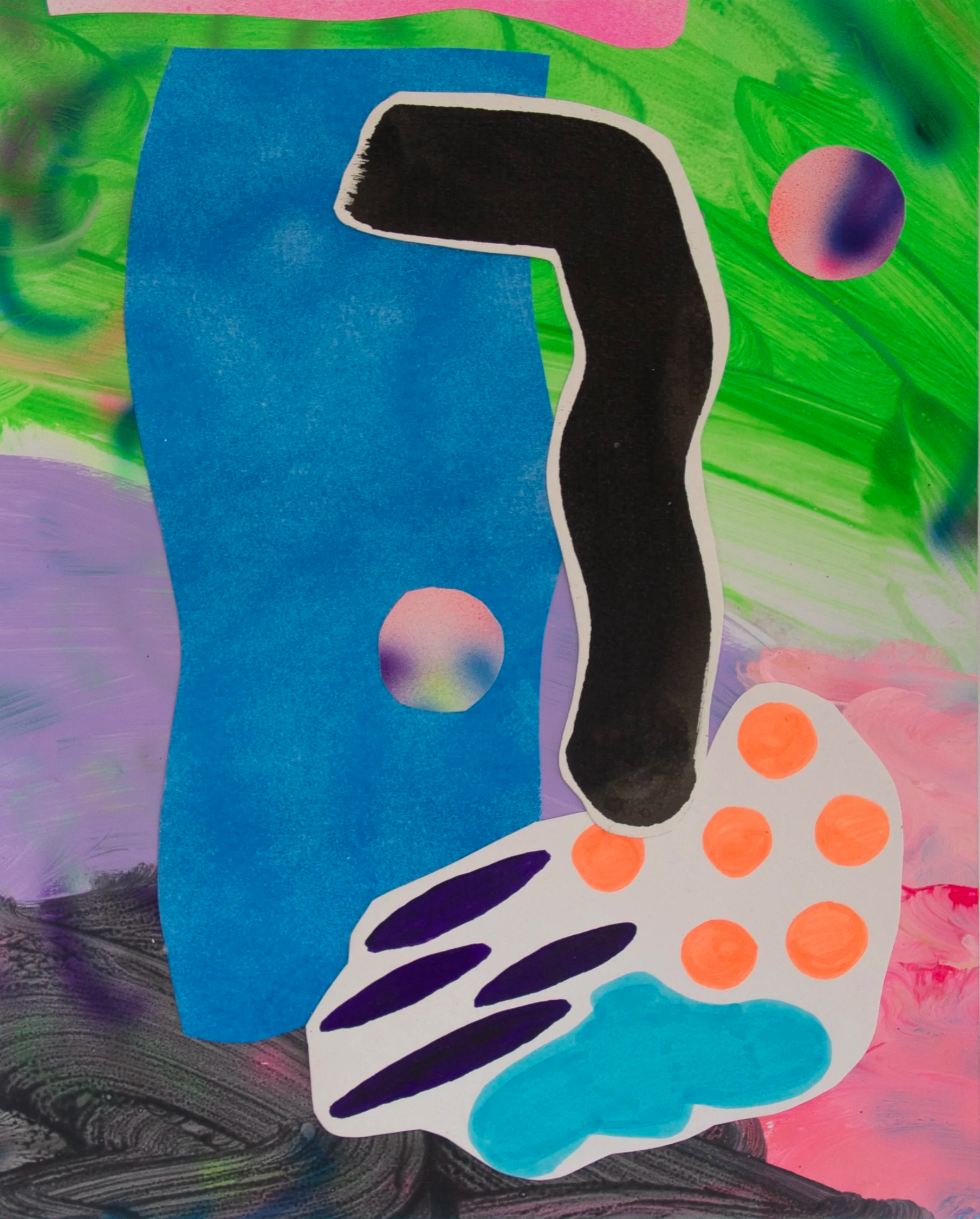Il était une fois ou il n'était pas, n°8, collage, techniques mixtes, 24 x 30 cm, 2025