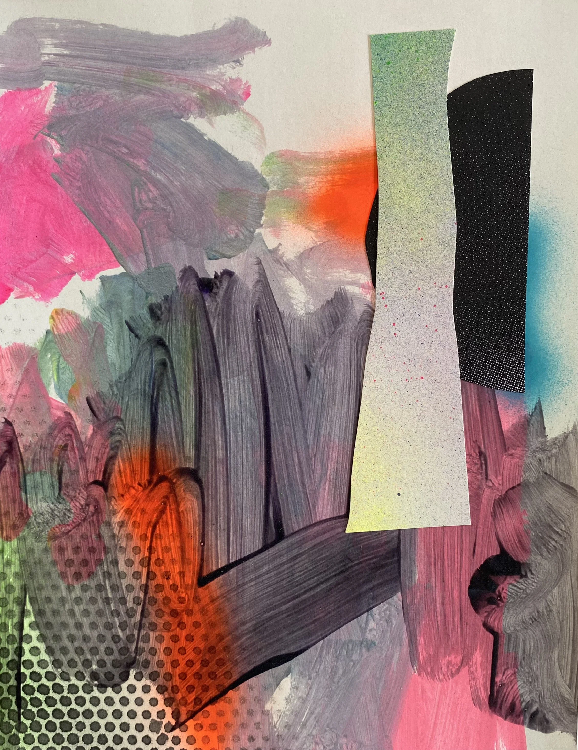 Il était une fois ou il n'était pas, n°40, collage, techniques mixtes, 24 x 30 cm, 2026