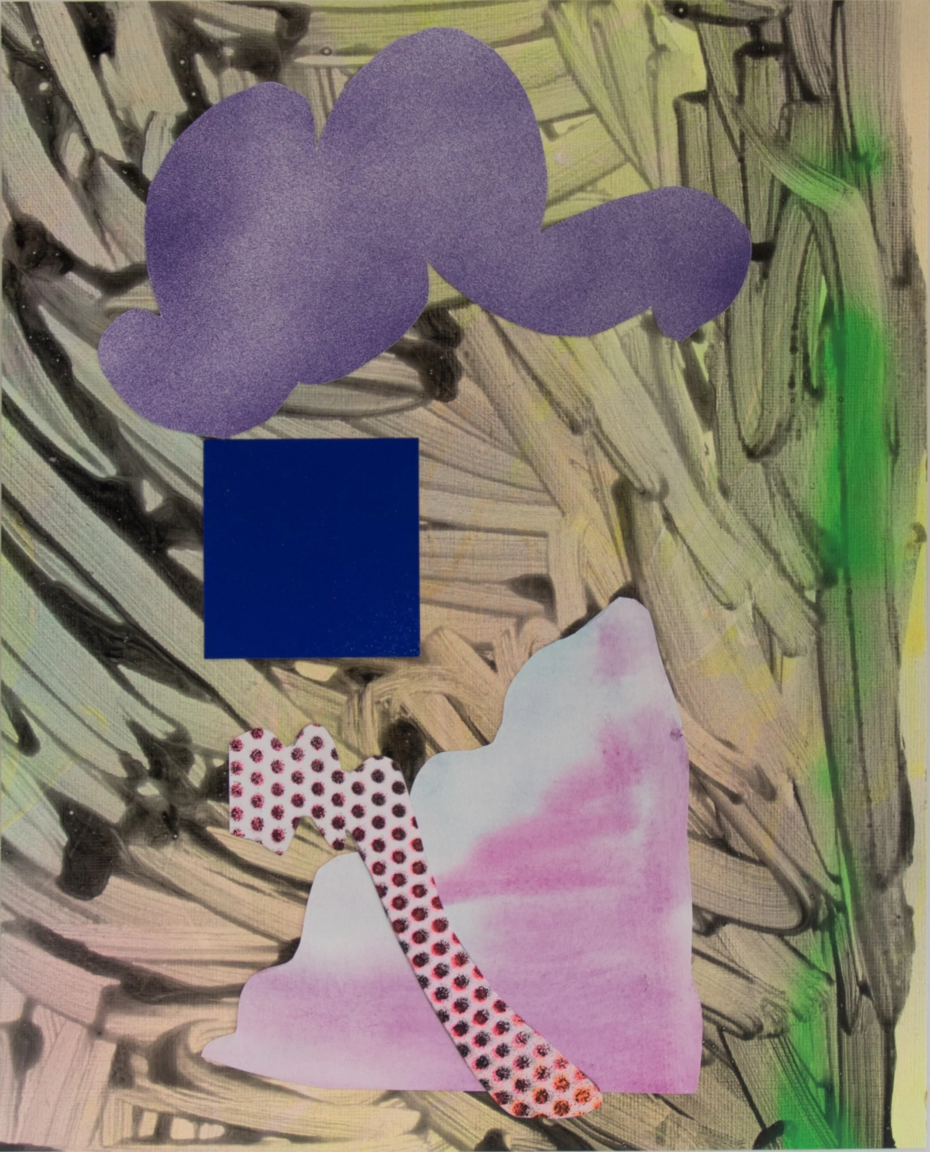 Il était une fois ou il n'était pas, n°7, collage, techniques mixtes, 24 x 30 cm, 2025