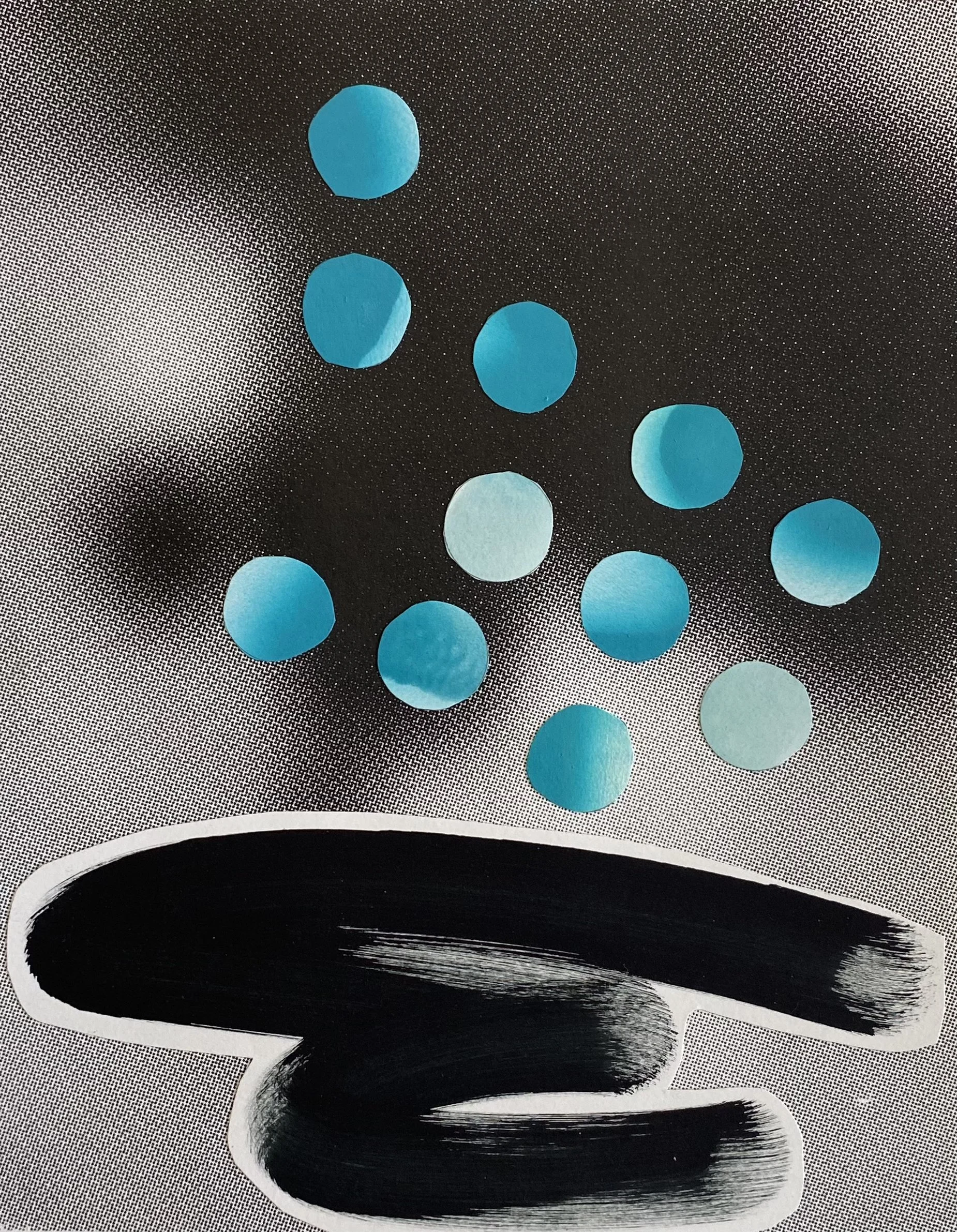 Il était une fois ou il n'était pas, n°37, collage, techniques mixtes, 24 x 30 cm, 2025
