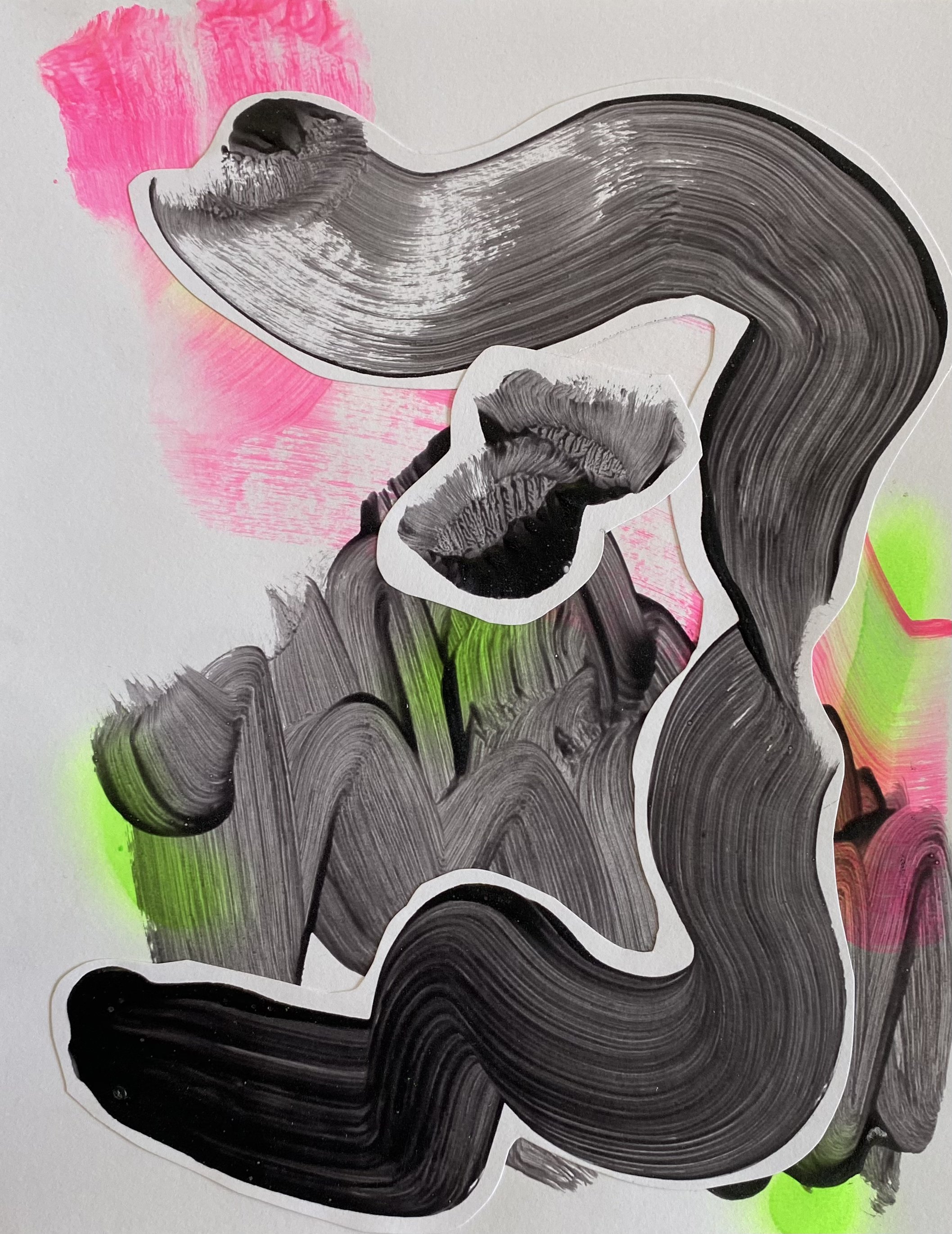 Il était une fois ou il n'était pas, n°36, collage, techniques mixtes, 24 x 30 cm, 2026