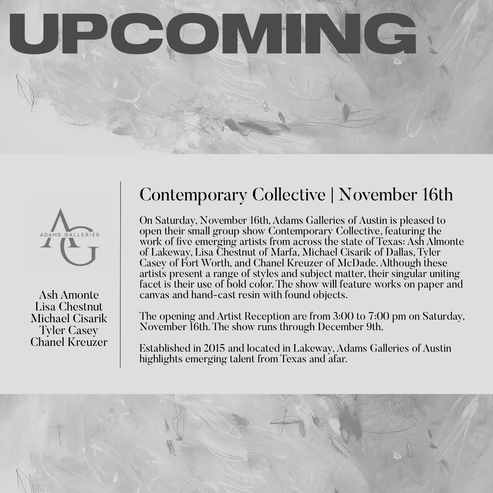 Adams Galleries Presents The Contemporary Collective Exhibition