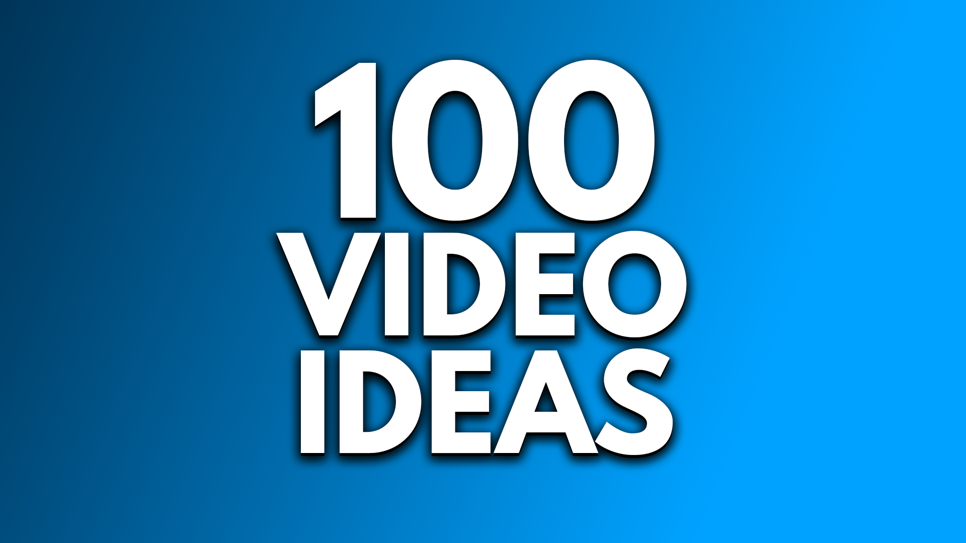 How to create 100 YouTube video ideas fast