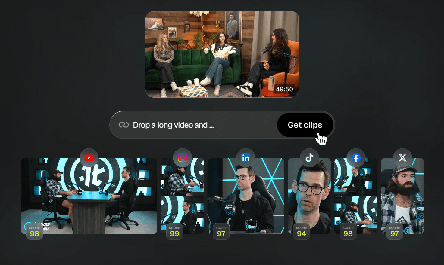 OpusClip AI Video clips