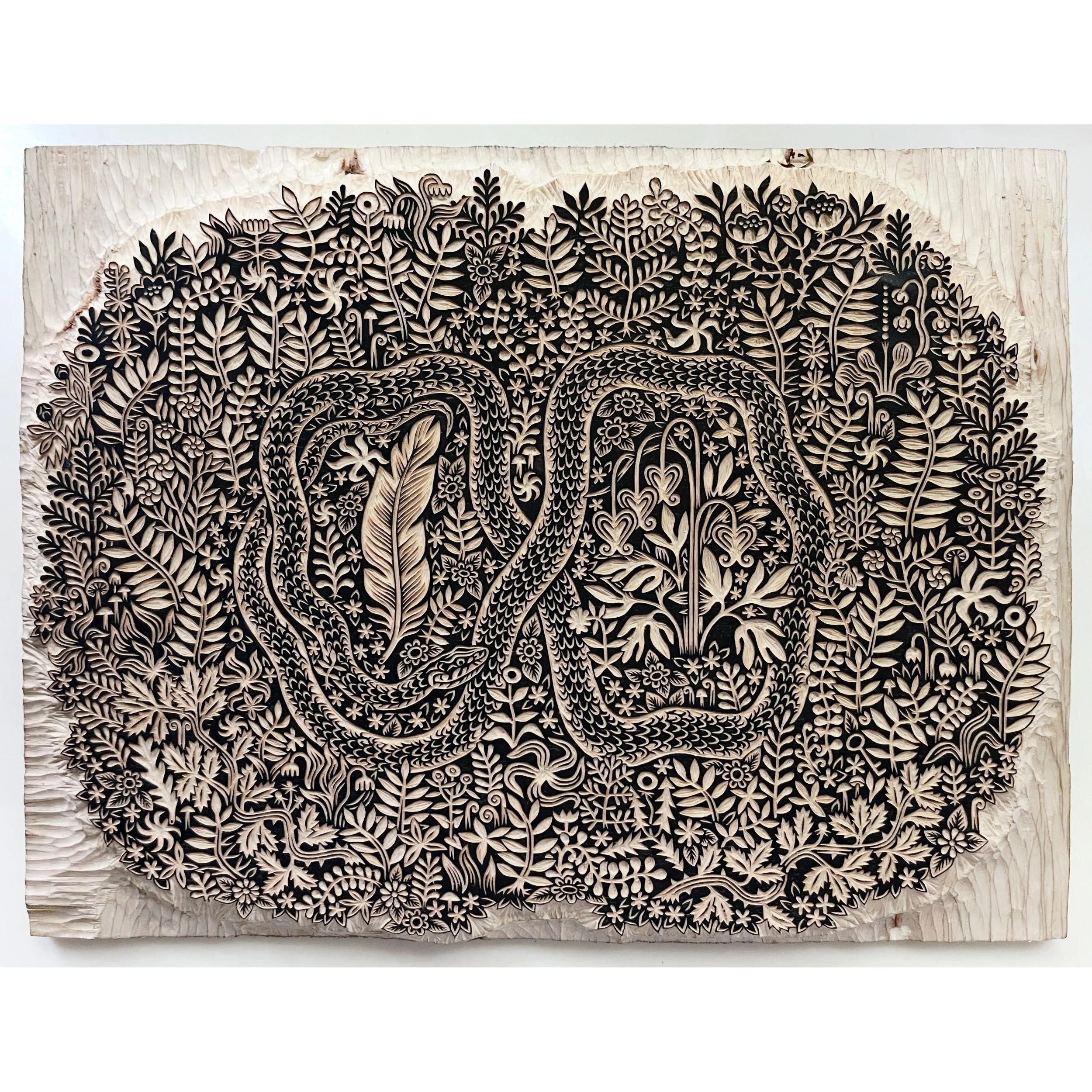 "LOOPING SERPENT" Woodcut Print (PRE-ORDER)