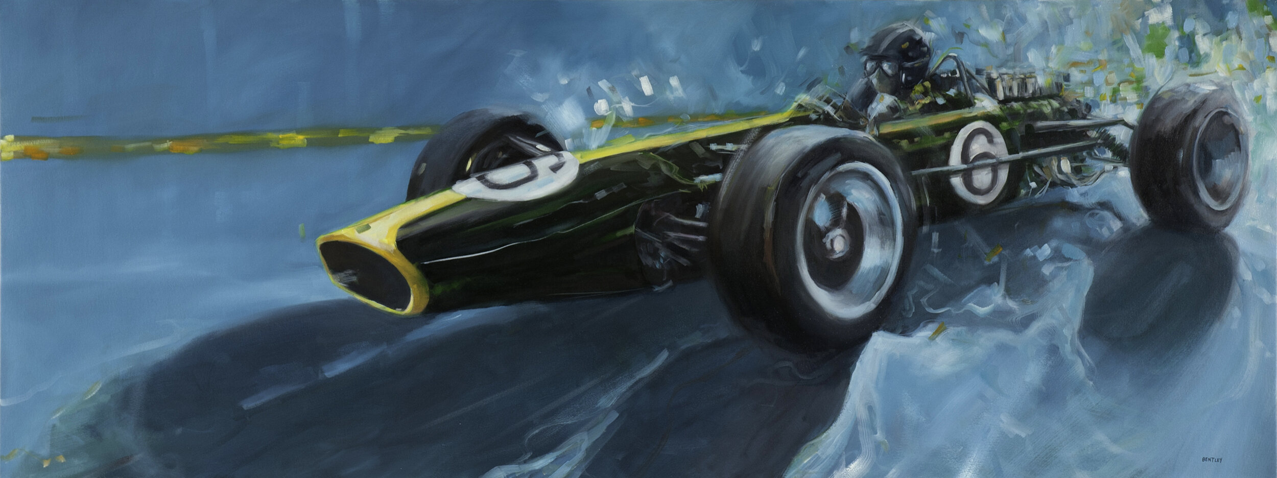 The Slip, 24" x 64", Oil on Canvas, 2021