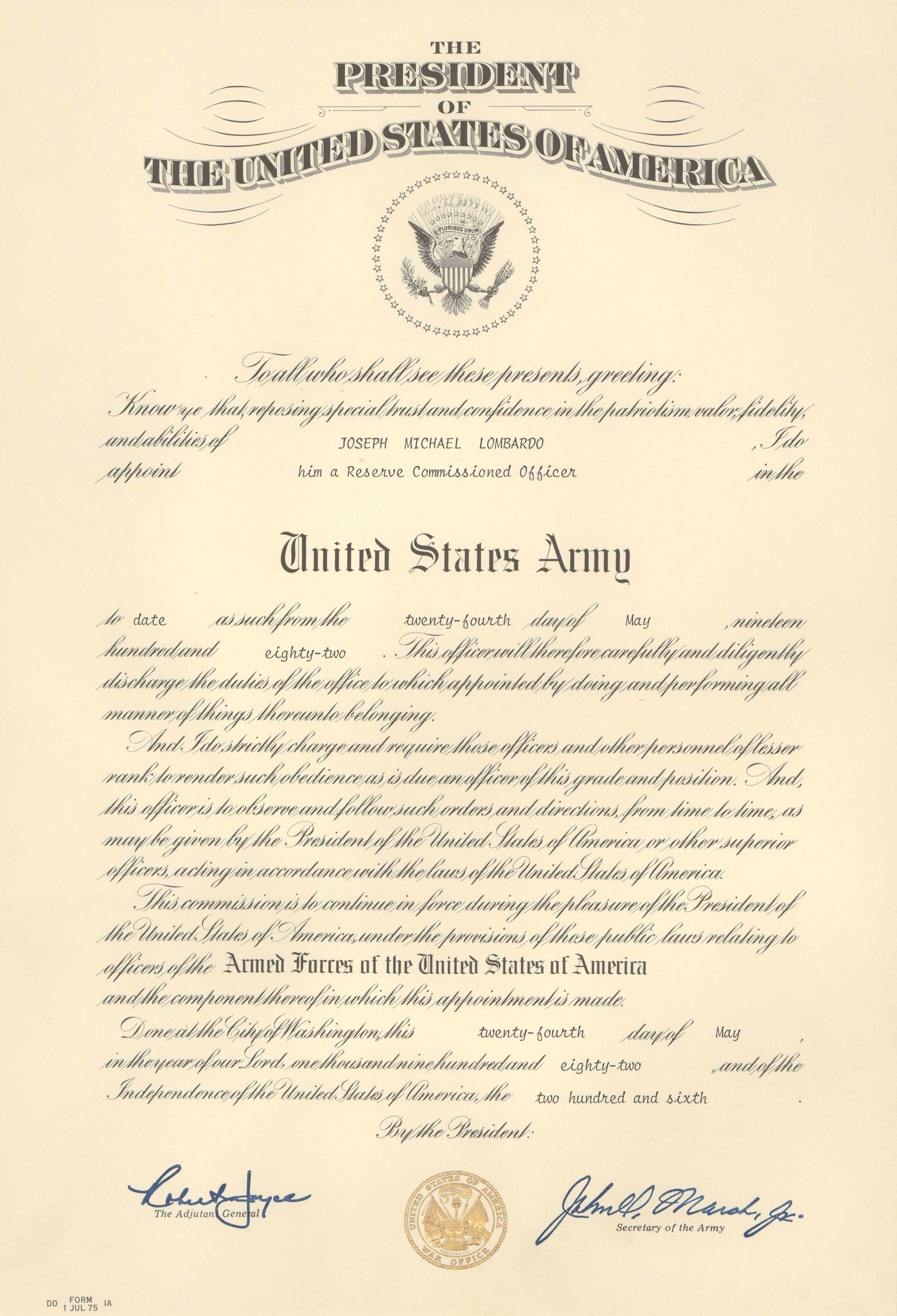 US Army Commission