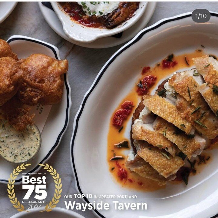 A bit delayed but we wanted to give a big thanks to @portlandpressherald and @andrewrossmaine for voting Wayside top 10 in the greater Portland area! We are honored to be in the company of the other restaurants listed. 

We are so grateful to our inc