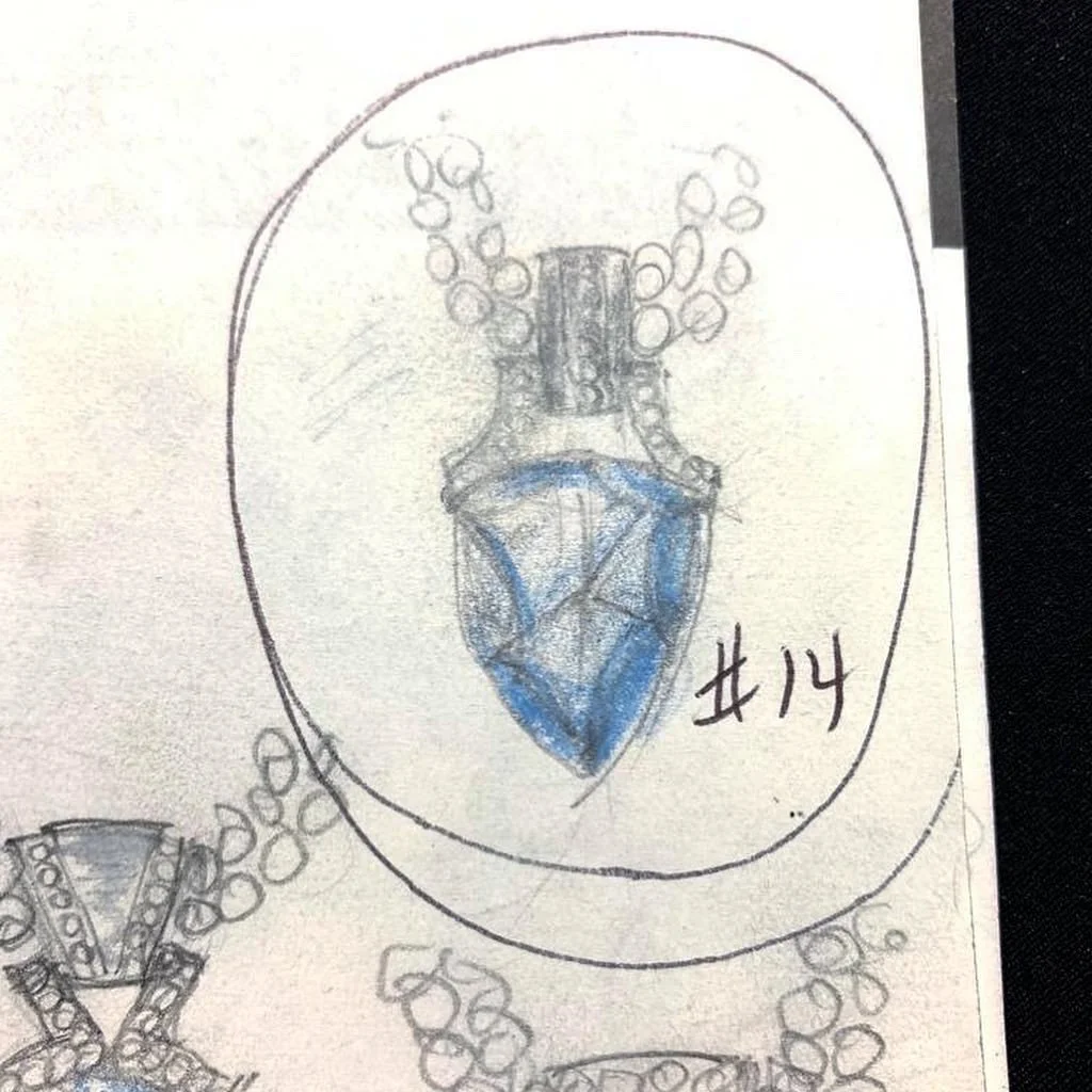 The sketch for the piece in my previous post!