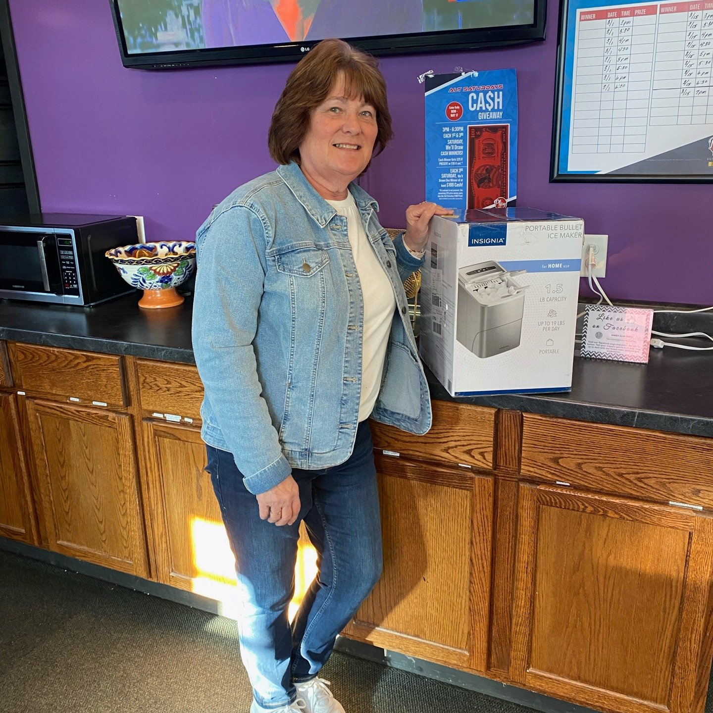 Our winners took home an ice machine for our February local prize drawing! Earn entries this month in the RCR app for a chance to win a new knife set at the end of March! #playpsg #redcarpetrewards